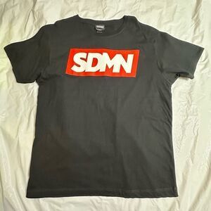 SDMN Sidemen Black with Red graphic Short Sleeve T-shirt